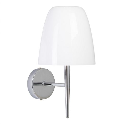 Silver metal-crystal wall light 18 x 22 x 33.70 cm