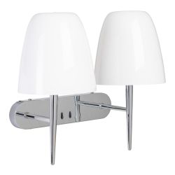 Silver metal-crystal wall light 42 x 22 x 33.70 cm