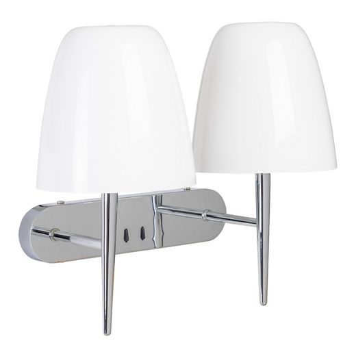 Silver metal-crystal wall light 42 x 22 x 33.70 cm