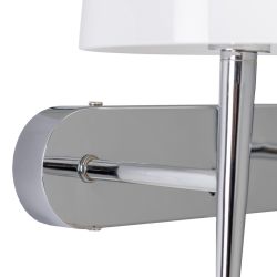 Silver metal-crystal wall light 42 x 22 x 33.70 cm