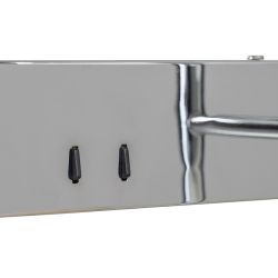 Silver metal-crystal wall light 42 x 22 x 33.70 cm