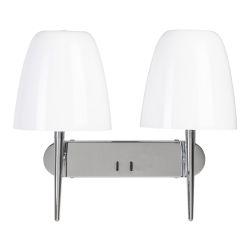Silver metal-crystal wall light 42 x 22 x 33.70 cm
