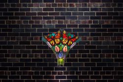 Bewerben Serie Schmetterling Tiffan und Seitenlicht 37cm