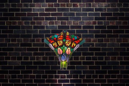Bewerben Serie Schmetterling Tiffan und Seitenlicht 37cm