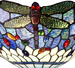 Tiffany Wandleuchte Serie Belle Epoque Tiffan und Seitenlicht 30cm