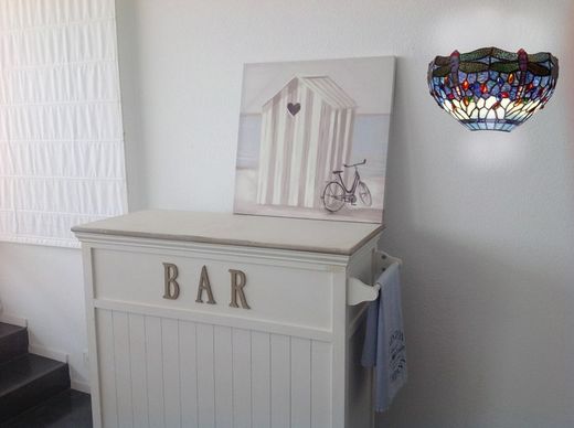 Tiffany Wandleuchte Serie Belle Epoque Tiffan und Seitenlicht 30cm