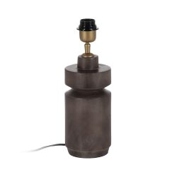 Brown mango wood table lamp base 12 x 12 x 25 cm