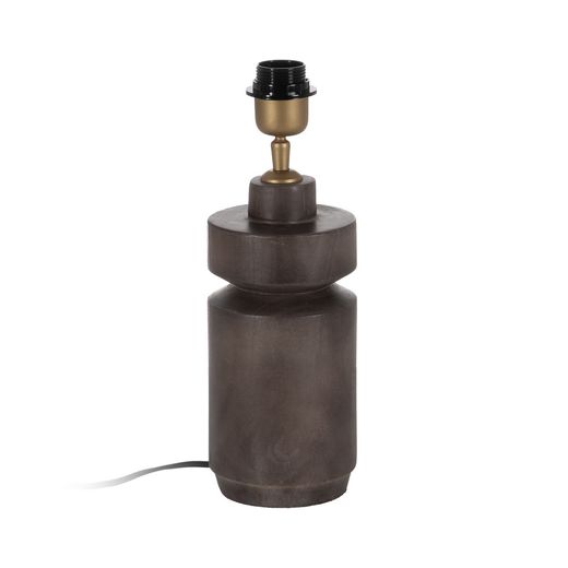 Brown mango wood table lamp base 12 x 12 x 25 cm