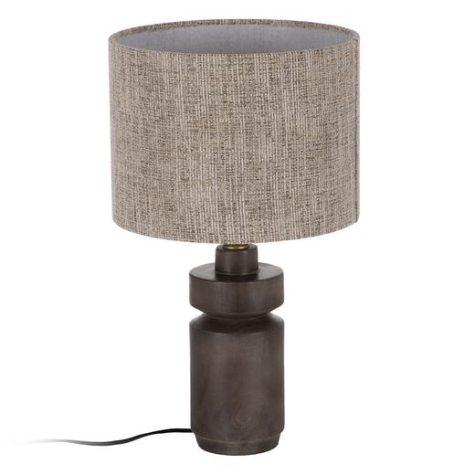 Brown mango wood table lamp base 12 x 12 x 25 cm
