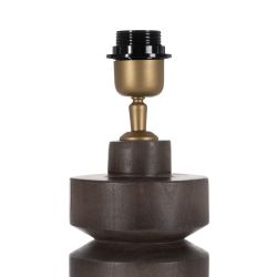 Brown mango wood table lamp base 12 x 12 x 25 cm