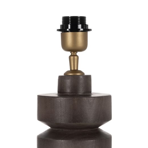 Brown mango wood table lamp base 12 x 12 x 25 cm