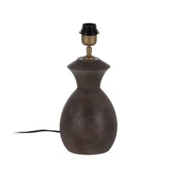 Brown mango wood table lamp base 16 x 16 x 26 cm
