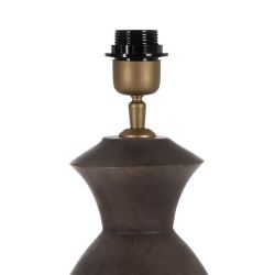 Brown mango wood table lamp base 16 x 16 x 26 cm