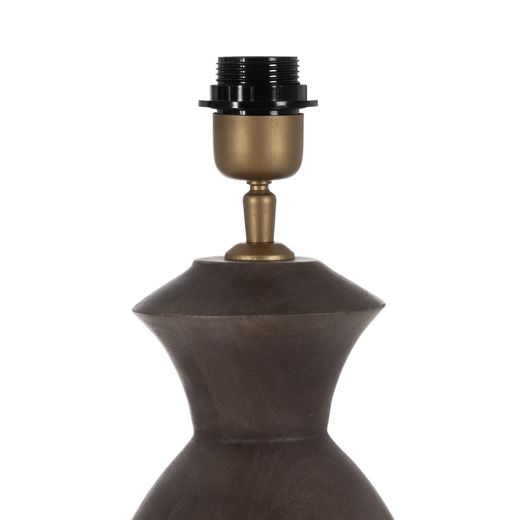 Brown mango wood table lamp base 16 x 16 x 26 cm