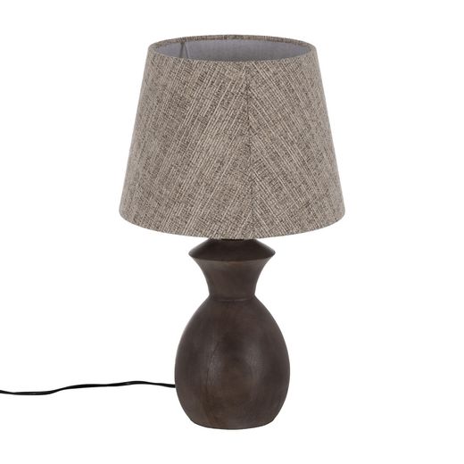 Brown mango wood table lamp base 16 x 16 x 26 cm