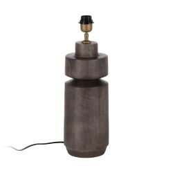 Brown mango wood table lamp base 16 x 16 x 40 cm