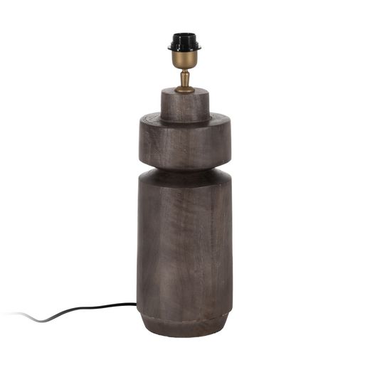 Brown mango wood table lamp base 16 x 16 x 40 cm