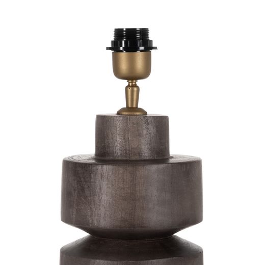 Brown mango wood table lamp base 16 x 16 x 40 cm