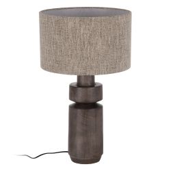 Brown mango wood table lamp base 16 x 16 x 40 cm