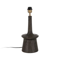 Brown mango wood table lamp base 18 x 18 x 35 cm