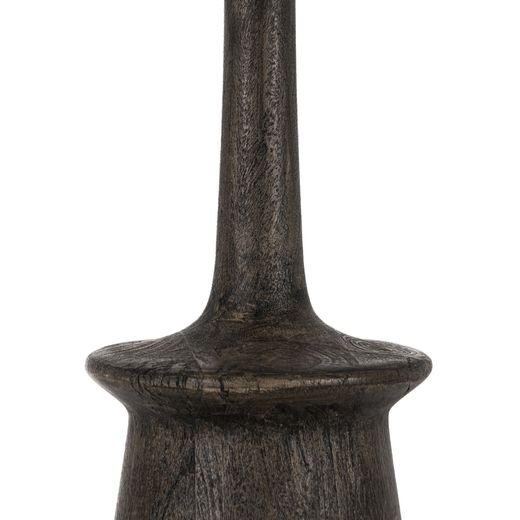Brown mango wood table lamp base 18 x 18 x 35 cm