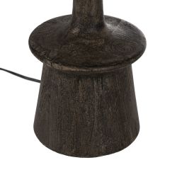 Brown mango wood table lamp base 18 x 18 x 35 cm