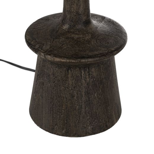 Brown mango wood table lamp base 18 x 18 x 35 cm