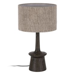 Brown mango wood table lamp base 18 x 18 x 35 cm