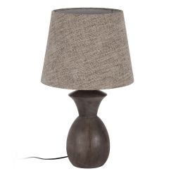 Brown mango wood table lamp base 19 x 19 x 34 cm