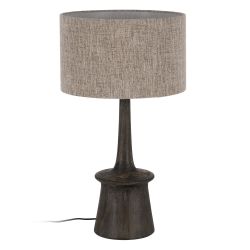 Brown mango wood table lamp base 20 x 20 x 45 cm