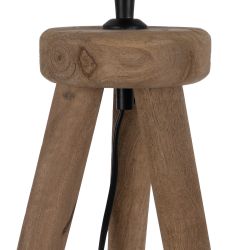 Brown mango wood table lamp base 24 x 24 x 48 cm