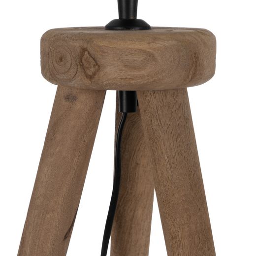 Brown mango wood table lamp base 24 x 24 x 48 cm