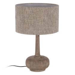 Brown mango wood table lamp base 25 x 25 x 36 cm