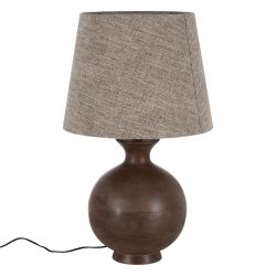 Brown mango wood table lamp base 31 x 31 x 38 cm