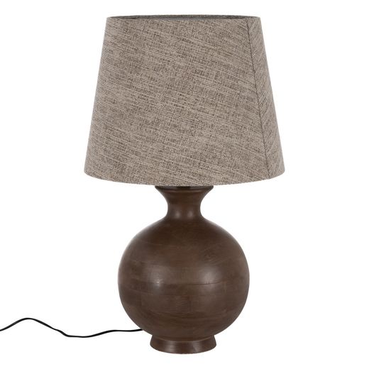 Brown mango wood table lamp base 31 x 31 x 38 cm