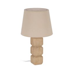 Natural table lamp base 15 x 15 x 42 cm