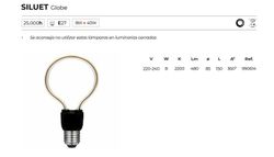 Siluet Globe Glühbirne E27 Gewinde