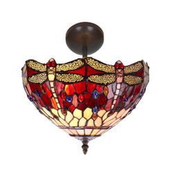 Tiffany low ceiling lamp diameter 30cm Belle Rouge Series