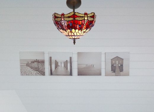 Tiffany low ceiling lamp diameter 30cm Belle Rouge Series