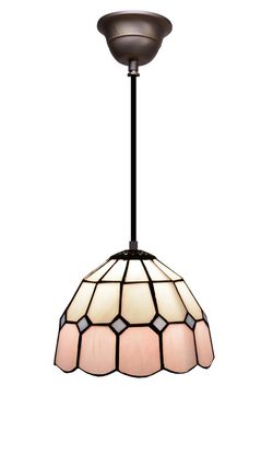 Ceiling pendant with black cable and Tiffany lampshade