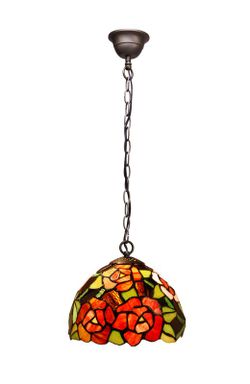 Colgante de techo con cadena y pantalla Tiffany