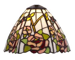 Colgante de techo con dos pantallas Tiffany Serie Compact Blanca d.20cm