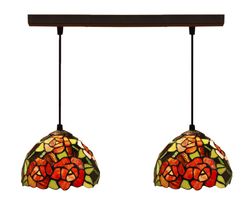 Ceiling pendant with two lampshades Tiffany Series New York d.20cm