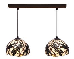 Ceiling pendant with two lampshades Tiffany Series Pedrera d.20cm