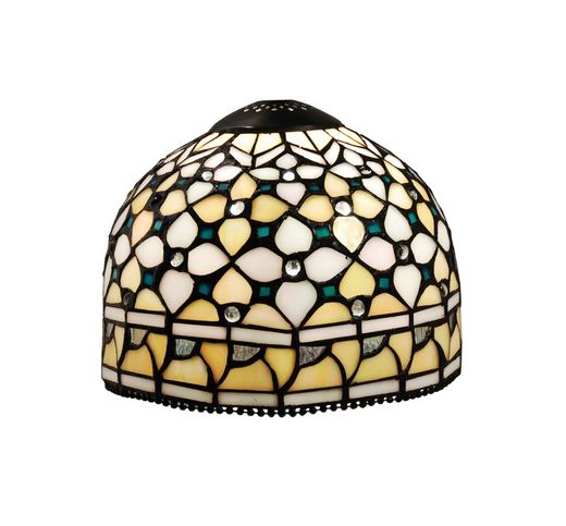 Sospensione a soffitto con due paralumi Serie Tiffany Queen d.20cm