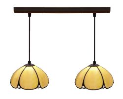 Colgante de techo con dos pantallas Tiffany Serie Virginia d.20cm