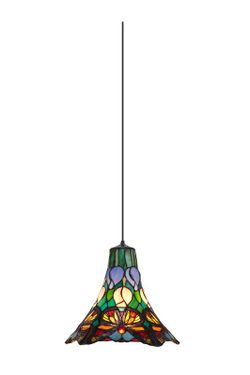 Smaller Tiffany ceiling pendant with chain diameter 35cm Butterfly Series