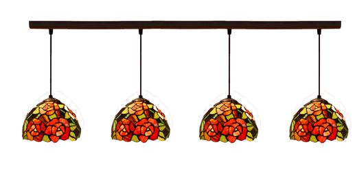 Colgante regleta Tiffany con 4 pantallas Serie New York