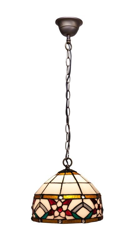 Suspension de plafond avec chaîne Tiffany Series Museum diamètre 20cm