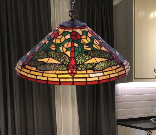 Libelle Deckenanhänger mit Kette Tiffany Compact Series 40cm
